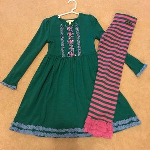 Matilda Jane dress and leggings